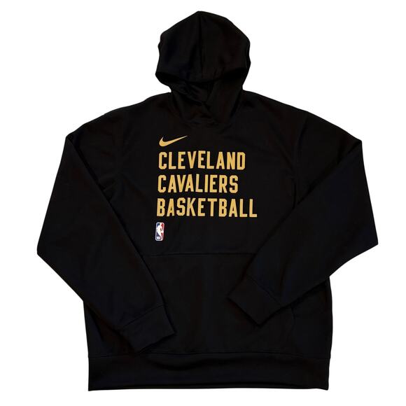 Nike Cleveland Cavaliers Sweatshirt Mens Medium Black Dri Fit Performance Hoodie - Picture 2 of 9